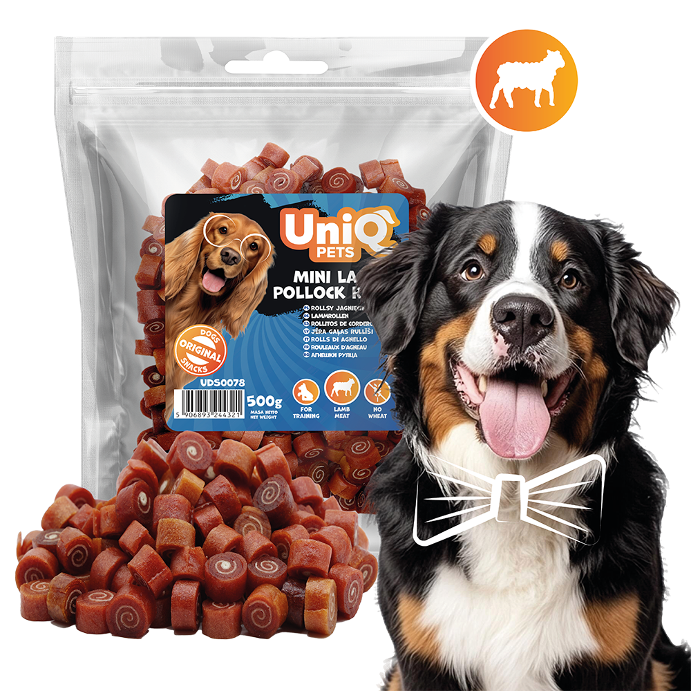UniQ - Bløde Mini Ruller m. Lam & Sej - 500g