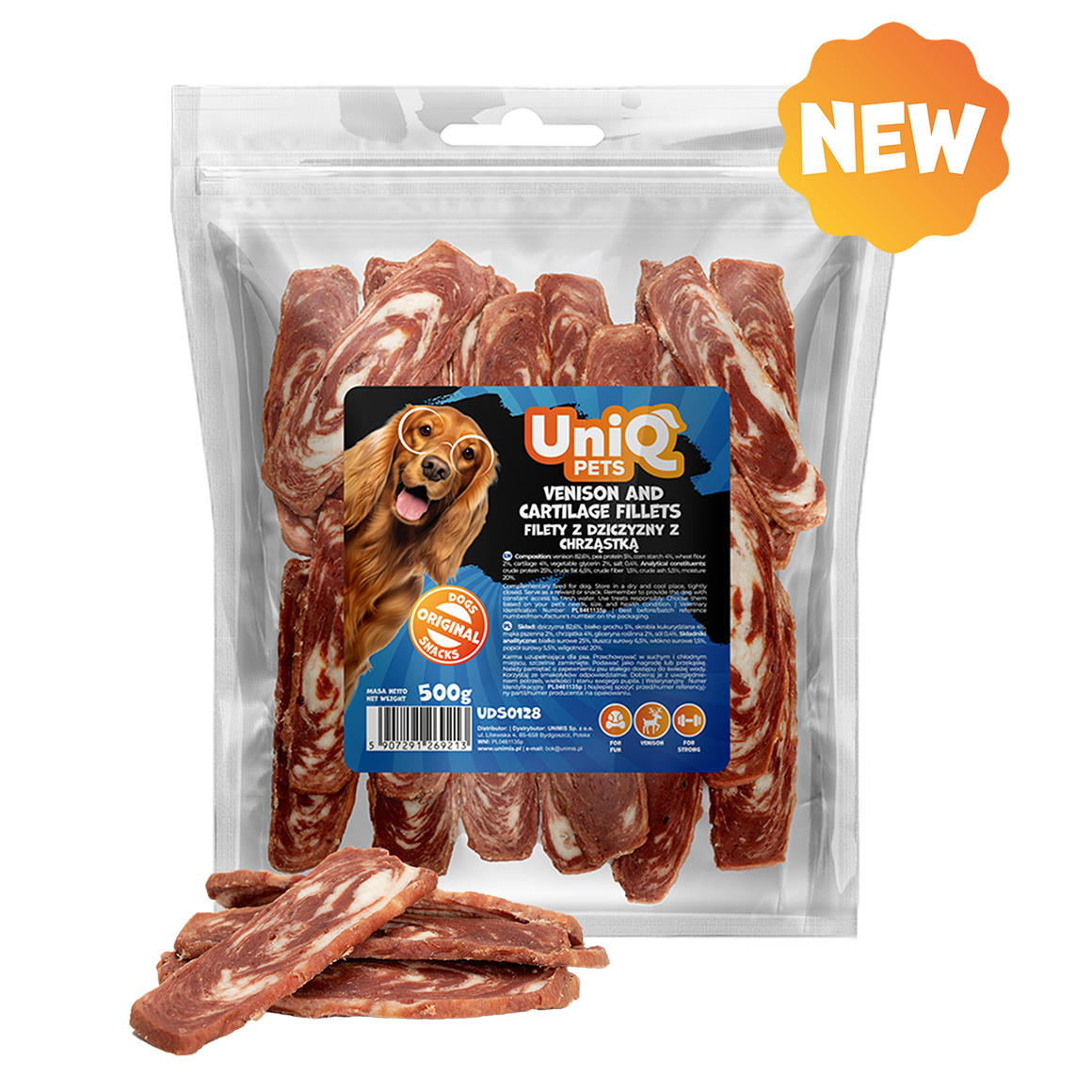 UniQ - Filetter m. Vildt - 500g