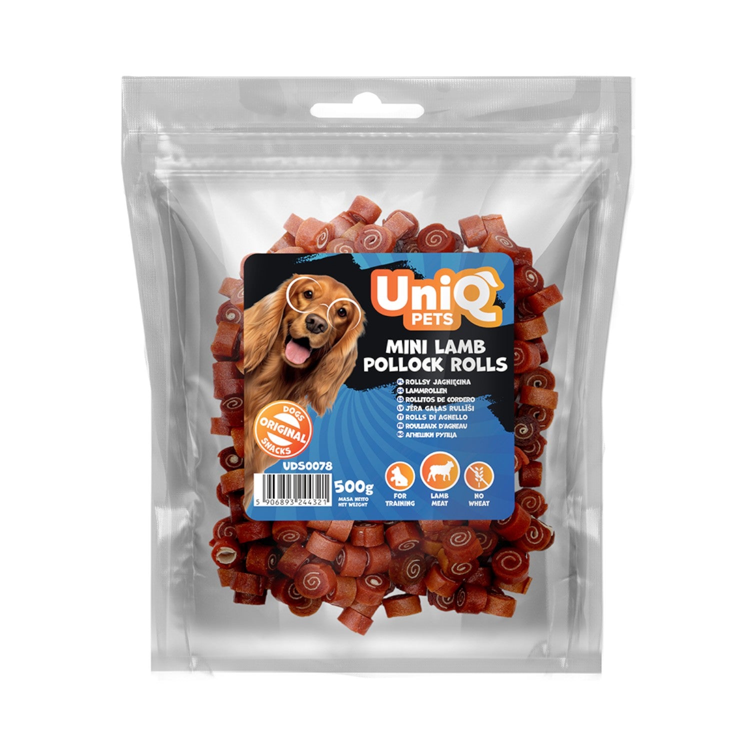 UniQ - Bløde Mini Ruller m. Lam & Sej - 500g