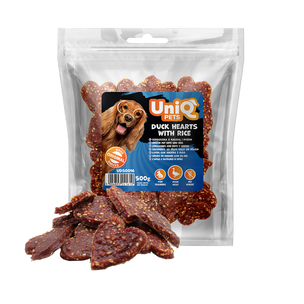 UniQ - Andehjerter m. Ris - 500g