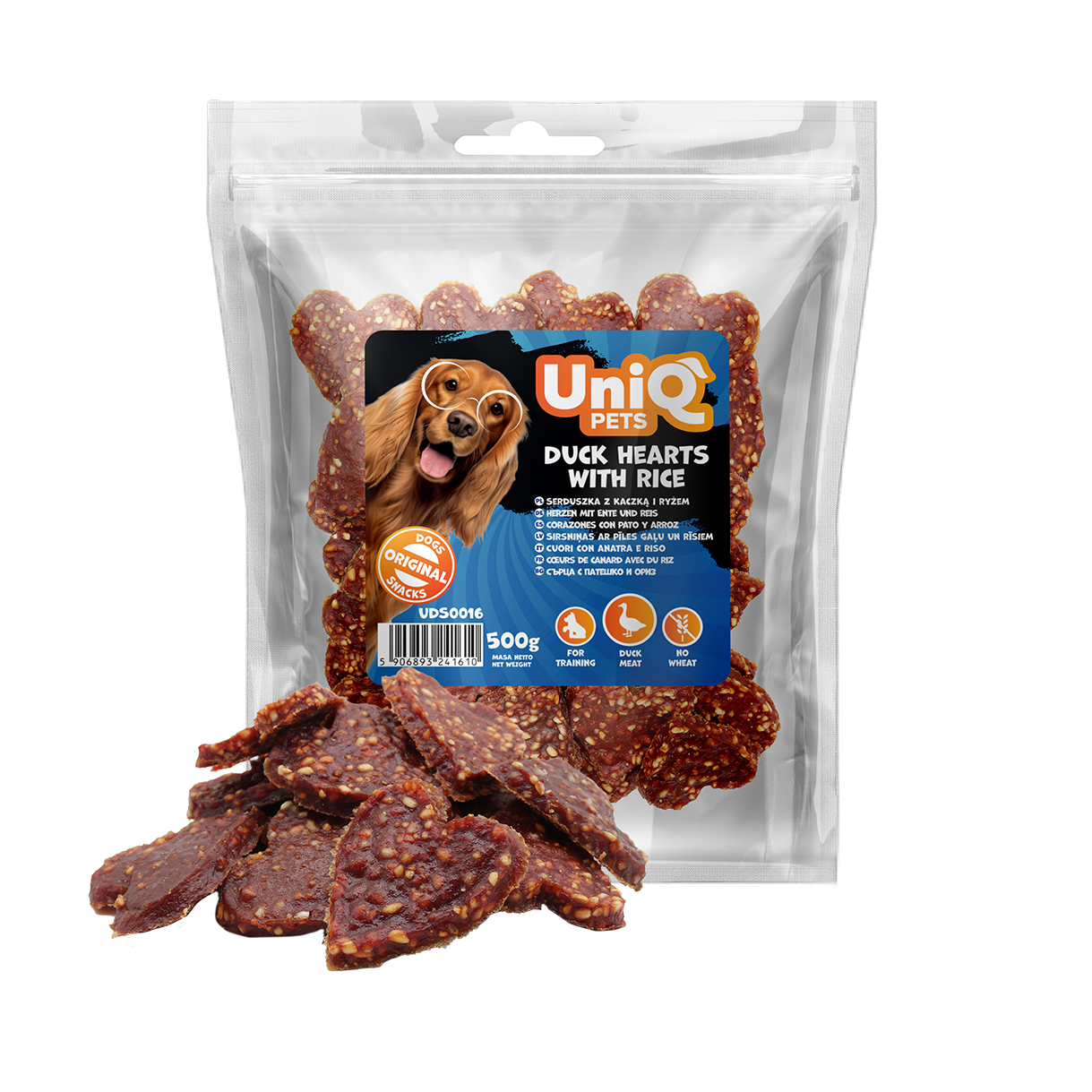 UniQ - Andehjerter m. Ris - 500g