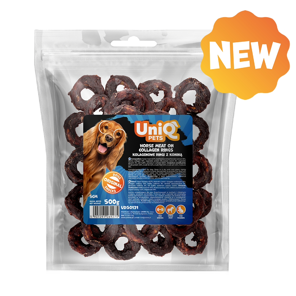 UniQ - Collagen ringe m. Hest - 500g