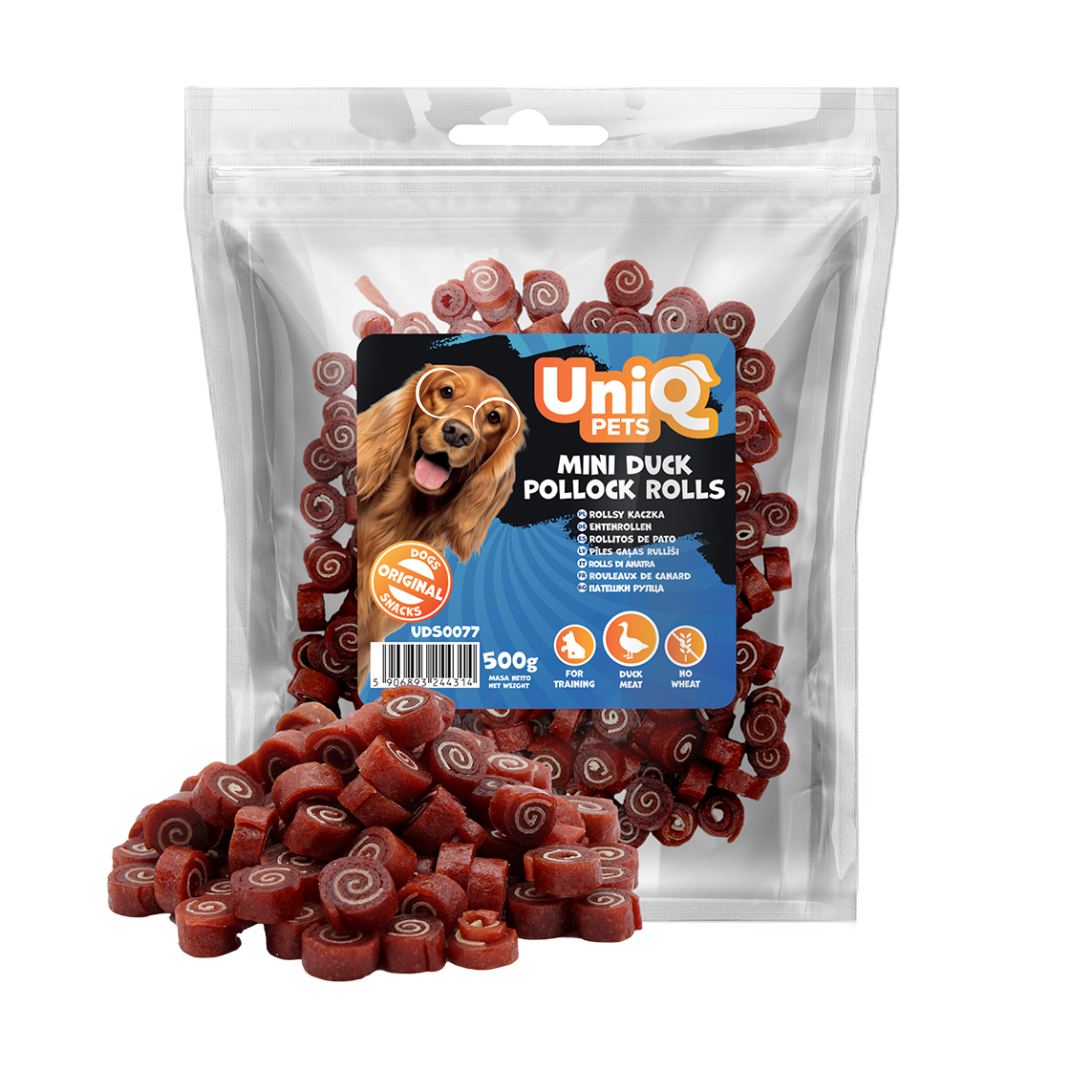 UniQ - Bløde Mini Ruller m. And & Sej - 500g