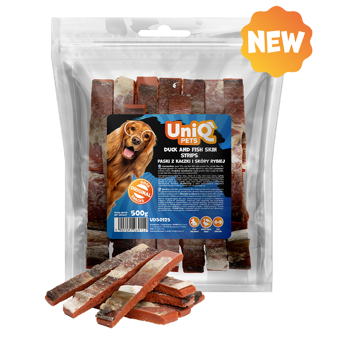 UniQ - Filetter m. And & Torskeskind - 500g