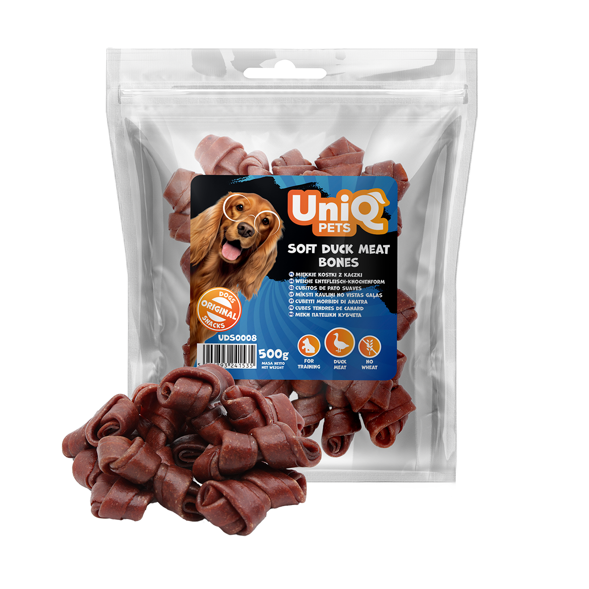 UniQ - Bløde knuder m. And - 500g