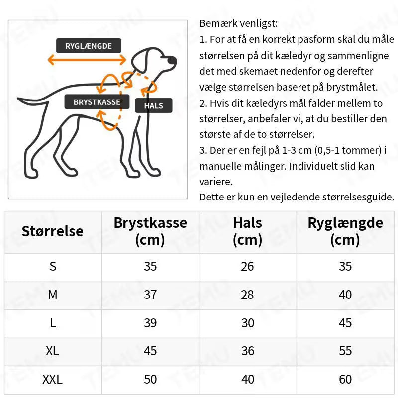 Refleksdække til hund - Gul