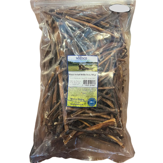 Whesco Buffalo sticks Naturlig Hundesnack Hvalp 500 g