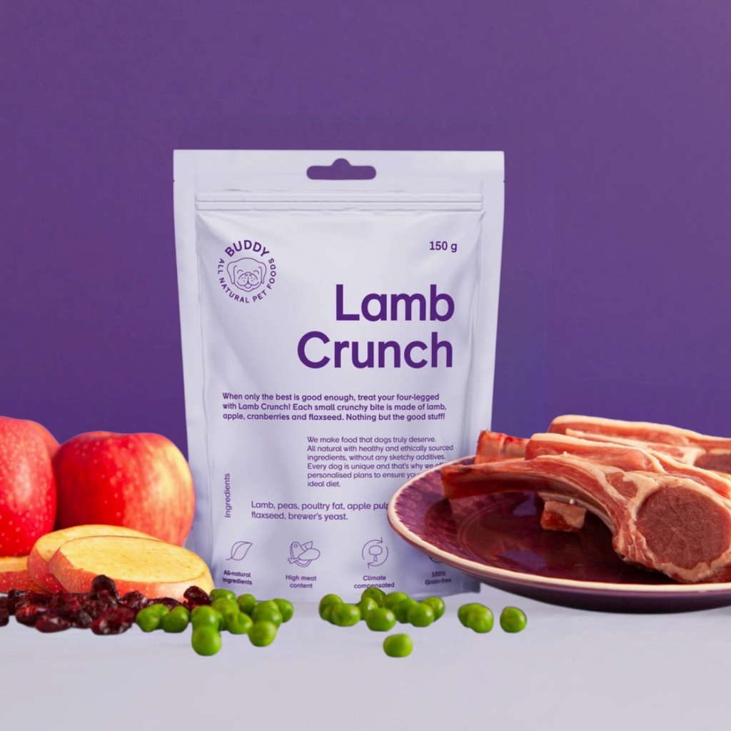 Buddy Pet Foods - Sprøde godbidder - Lam & Tranebær 150g