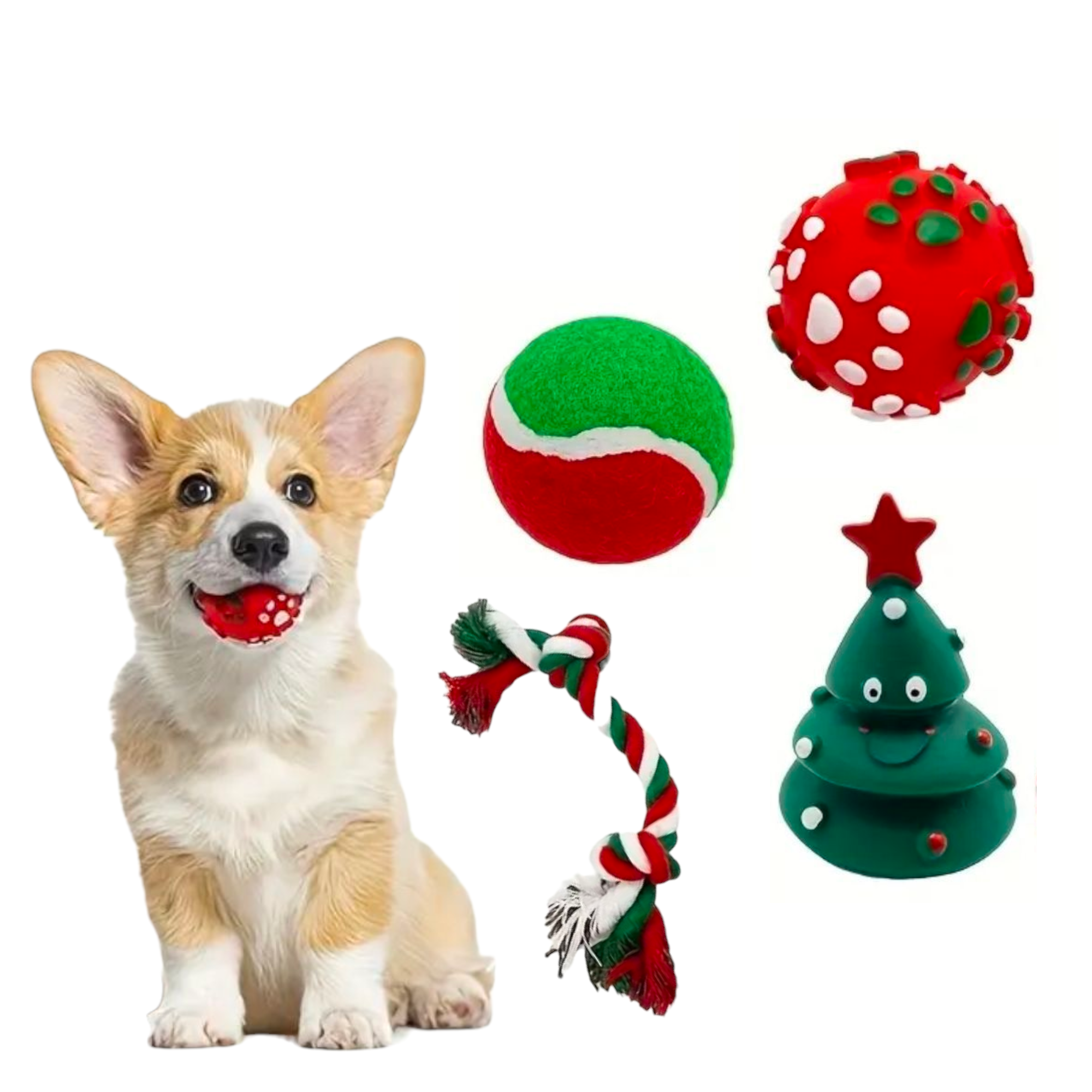 Julestok med legetøj