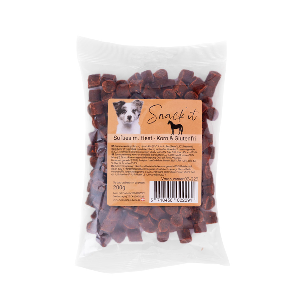 Snack'it - Bløde Godbidder m. Hest - 200g