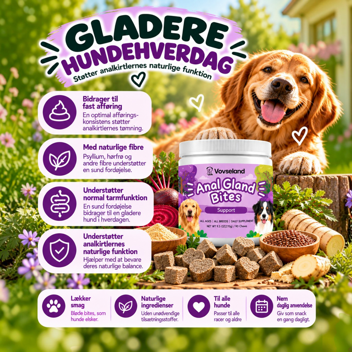 Vovseland - Tilskud - Anal Gland Bites