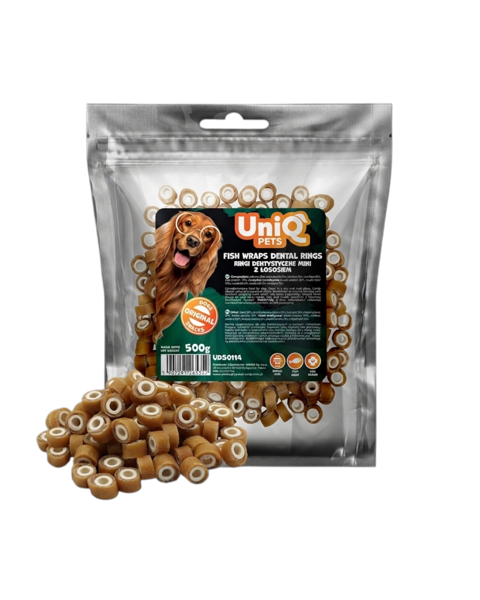 UniQ - Dental - Lakse-wraps - 500g