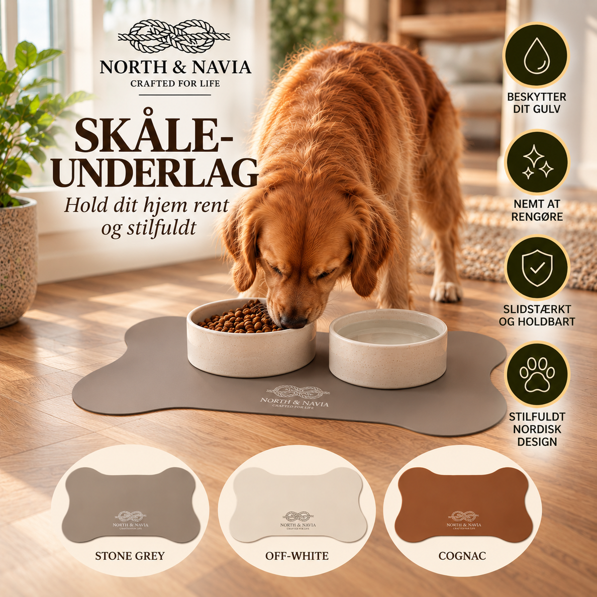 North & Navia - Skåleunderlag - Cognac