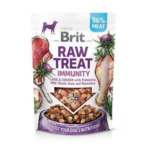 Brit - Raw Treat - Immunity m. Lam, Kylling og Probiotika - 40g