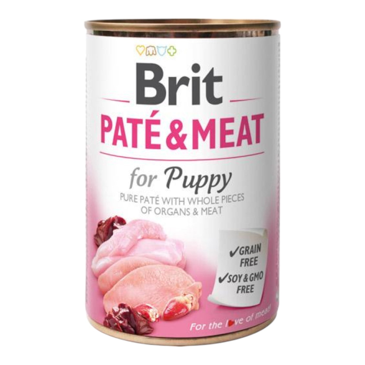 Brit - Patè & Meat - Vådfoder til hvalpe m. Kylling & Kalkun 400g