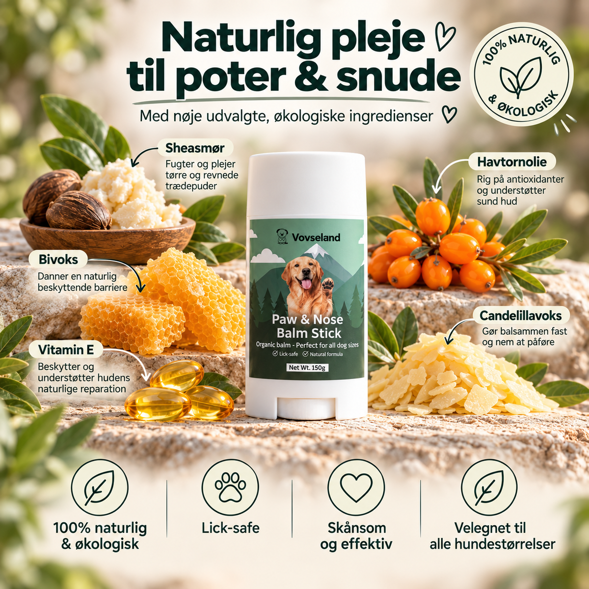 Vovseland - Snude & Pote Balsam - Stick