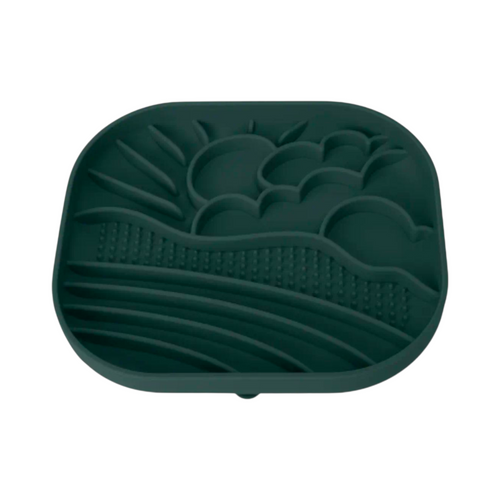 Slowfeeder/Slikkemåtte - Solskin - Mørkegrøn