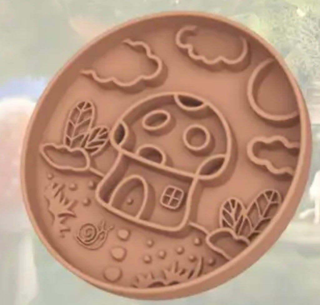 Slowfeeder/Slikkemåtte - Svampehus - Sand