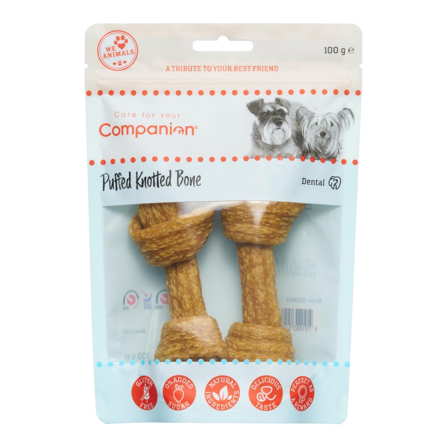 Companion - Dental - Puffede tyggeben - 100g