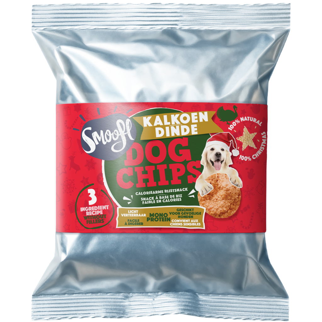 Smoofl - Hundechips m. Kalkun - 50g