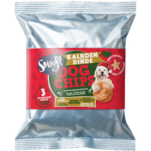 Smoofl - Hundechips m. Kalkun - 50g