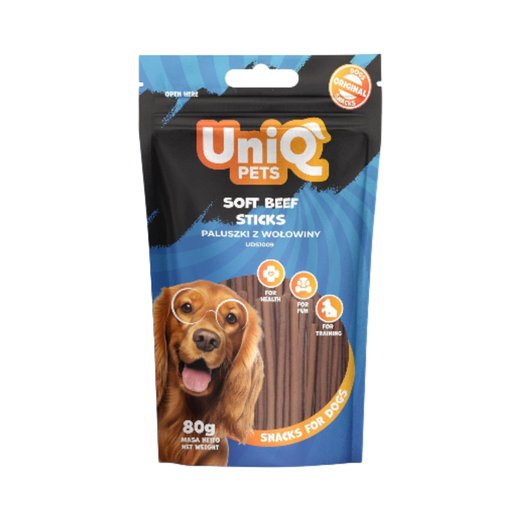 UniQ - Bløde sticks m. Okse - 80g