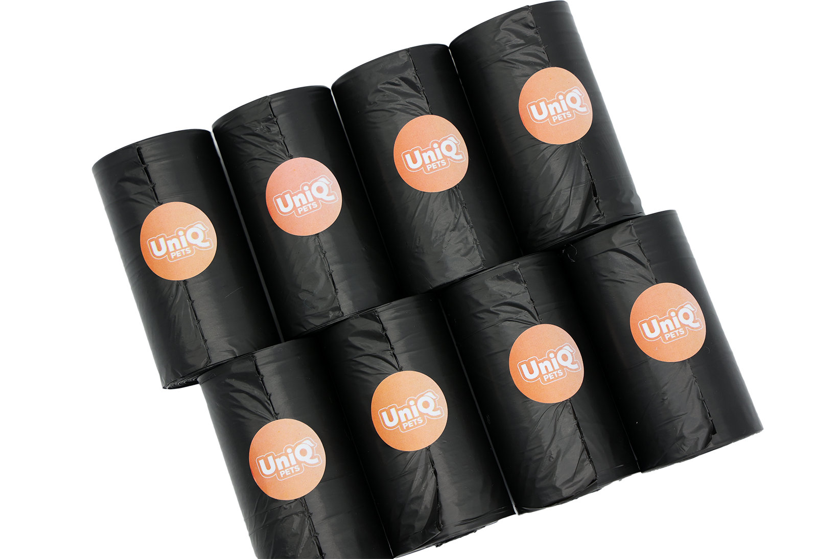 Høm Høm poser - 8 ruller á 20 stk. - Sorte