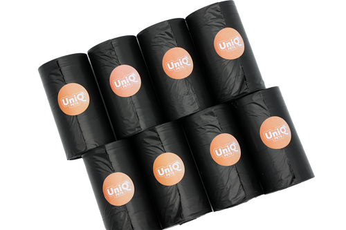 Høm Høm poser - 8 ruller á 20 stk. - Sorte