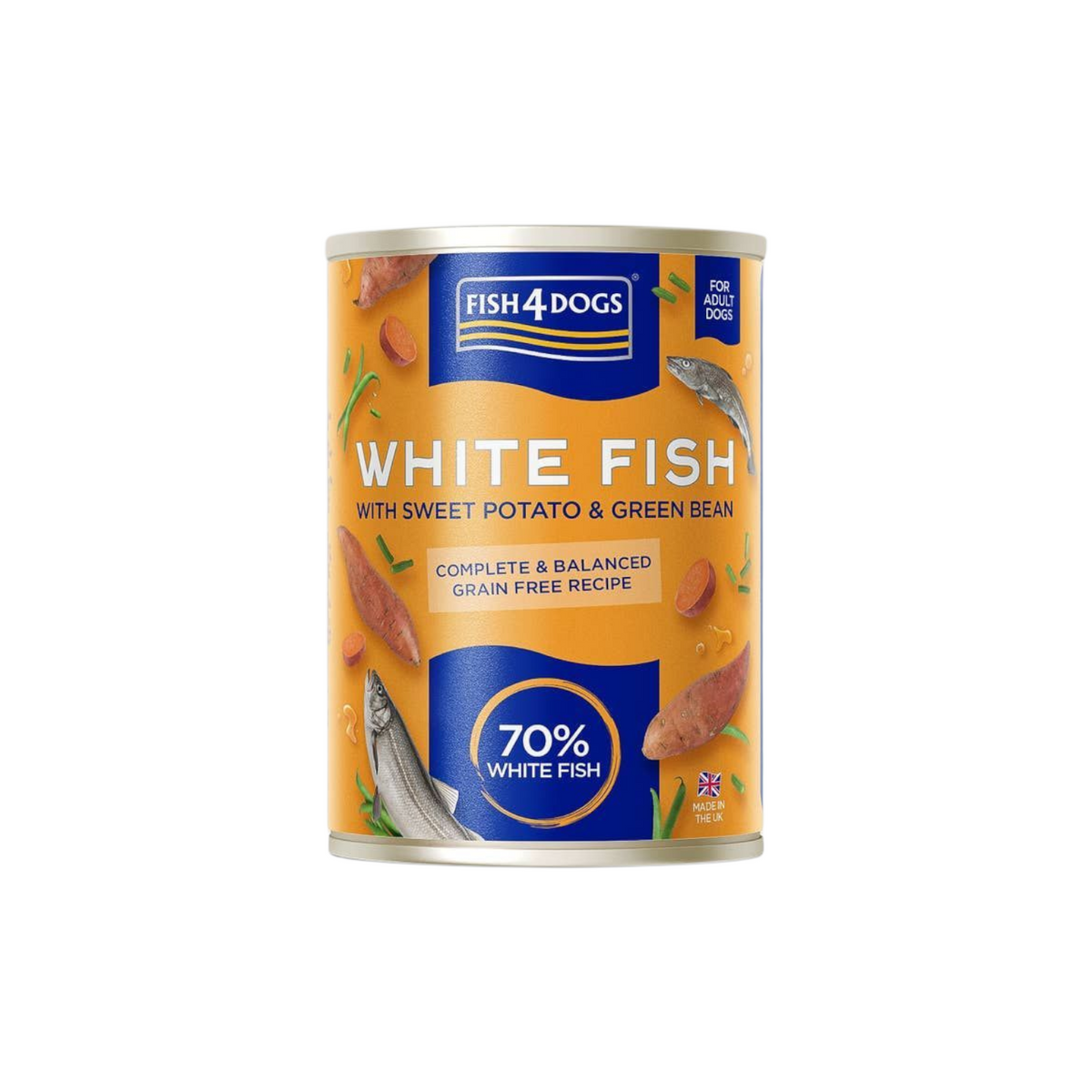 Fish4Dogs® Finest - Hvidfisk m. Sød kartoffel & grønne bønner