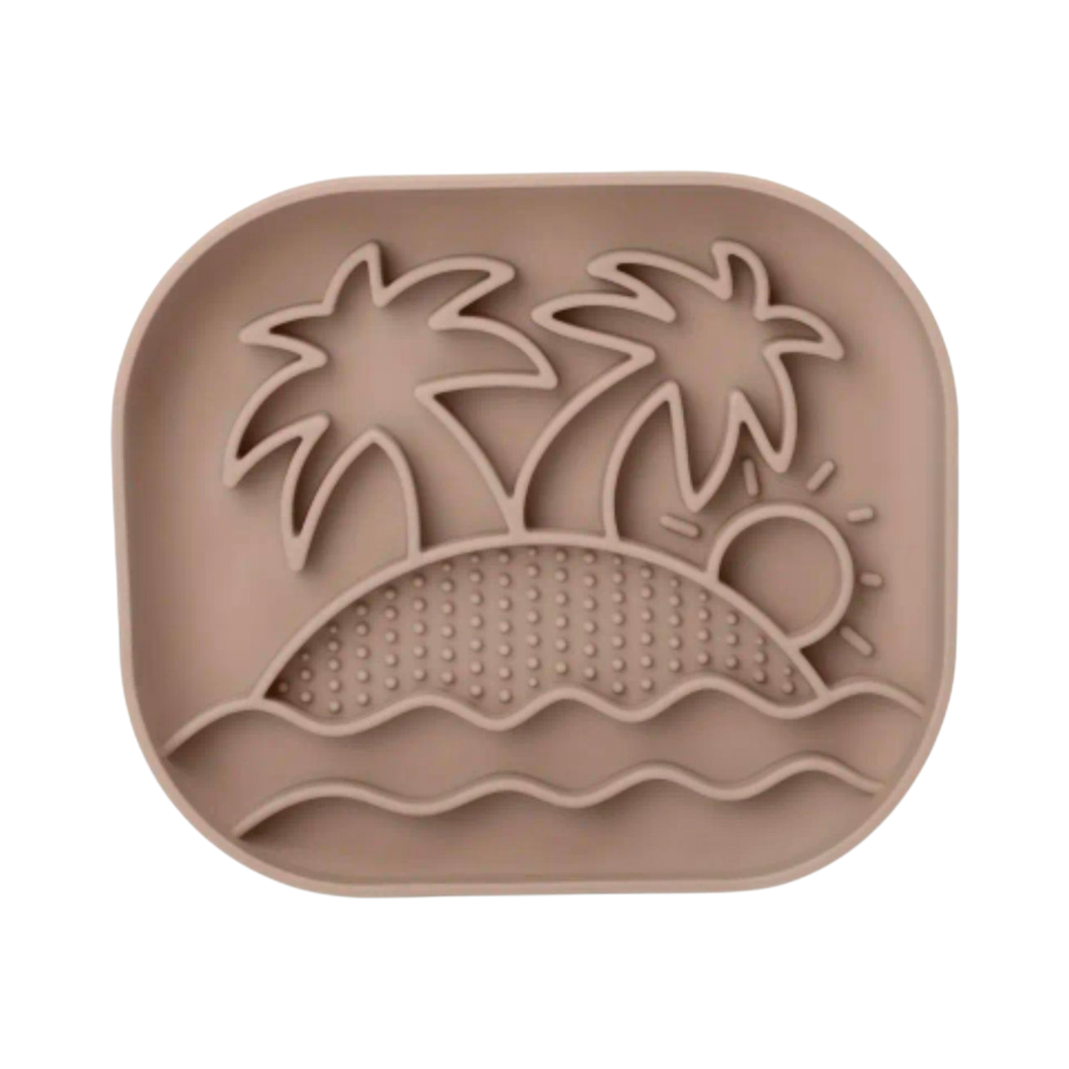 Slowfeeder/Slikkemåtte - Strand - Brun