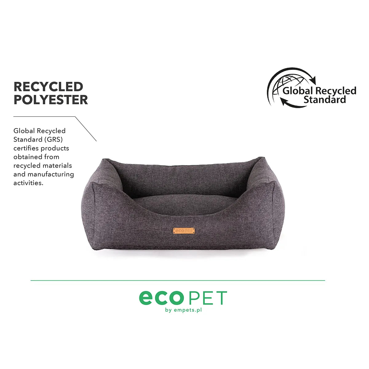 Hundeseng - EcoPet - Mørkegrå