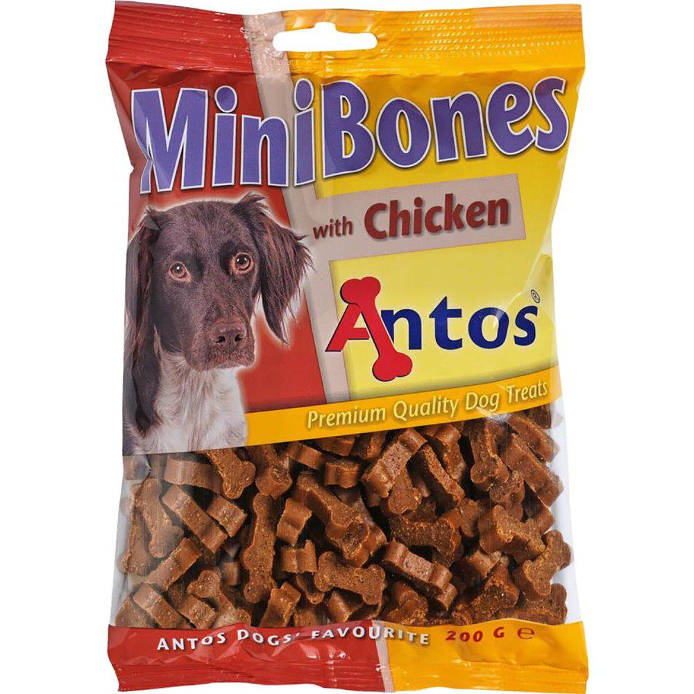 Antos - Bløde godbidder - Mini bones Kylling 200g