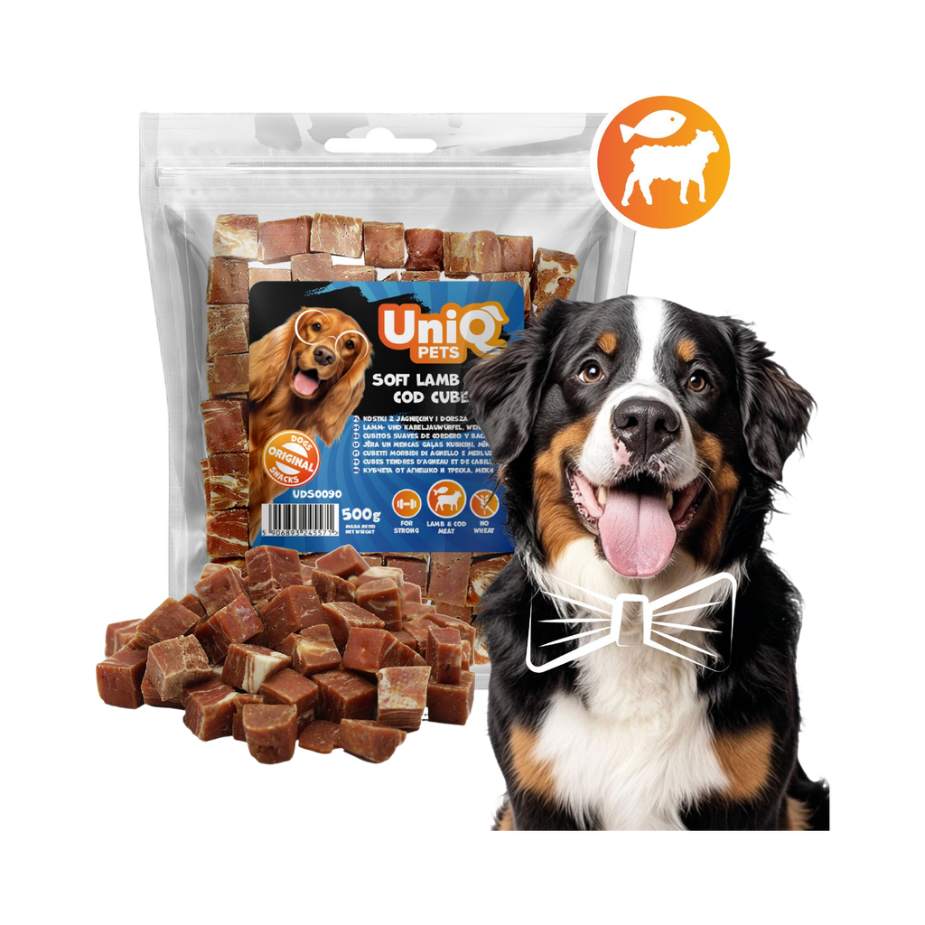 UniQ - Bløde Cubes m. Lam & Torsk - 500g