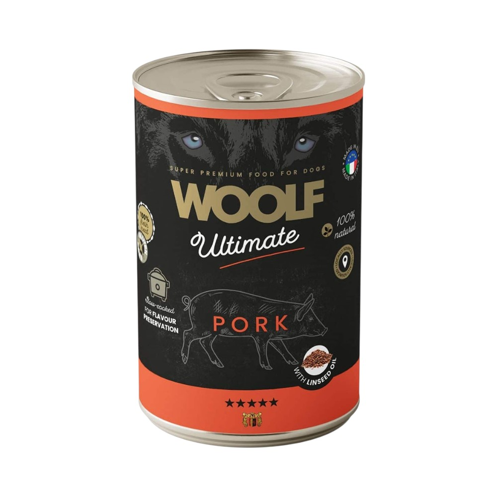 Woolf Ultimate - Vådfoder m. Gris & Linolie