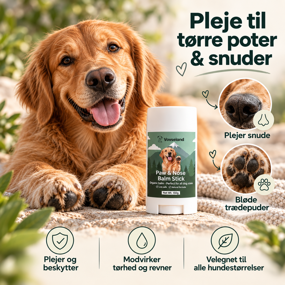 Vovseland - Snude & Pote Balsam - Stick