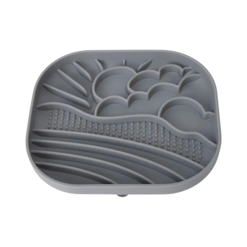 Slowfeeder/Slikkemåtte - Solskin - Grå