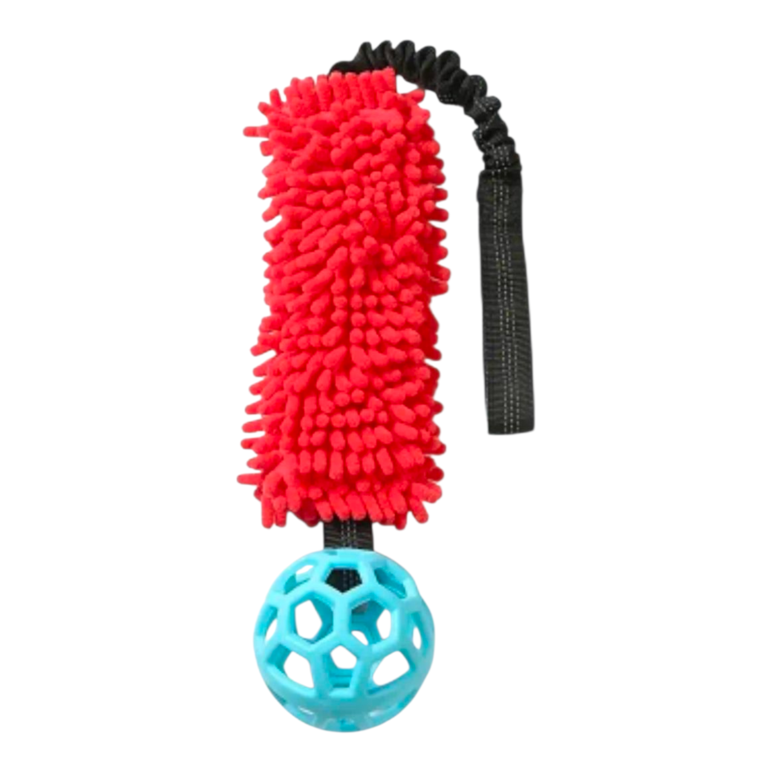 Elastisk træklegetøj m. bold - Rød/Blå