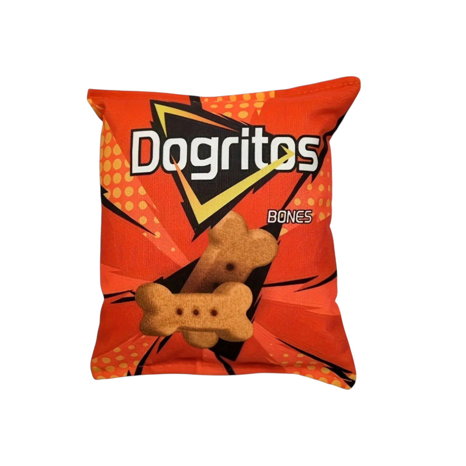 Aktiveringslegetøj - Sjov pose med knitrelyd "Dogritos"