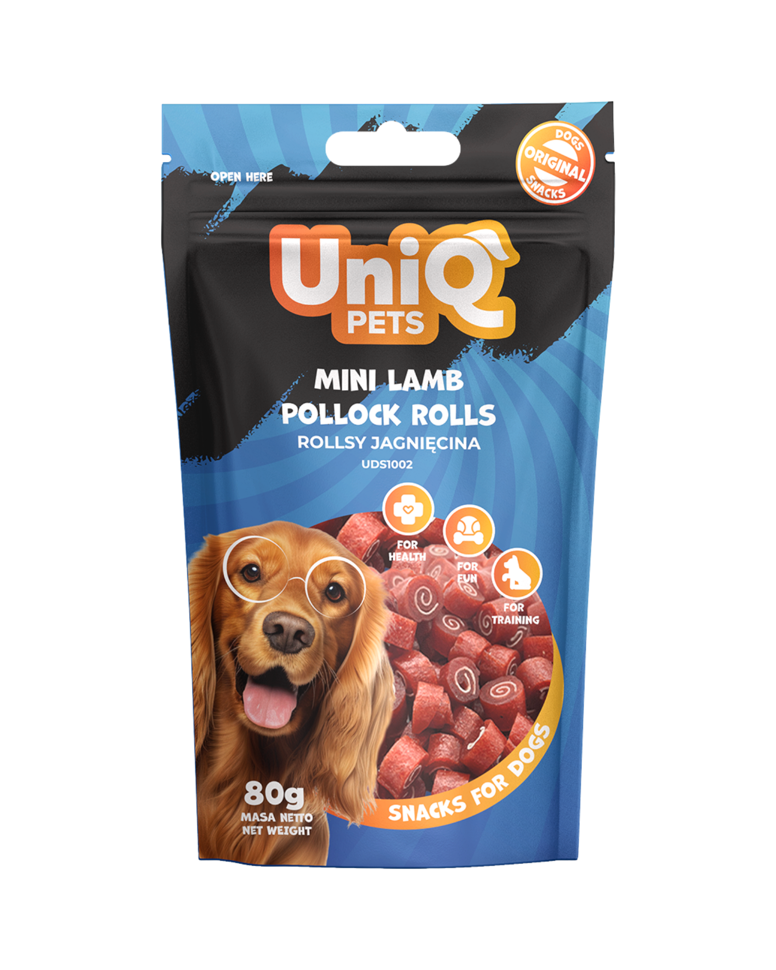 UniQ - Bløde Mini Ruller m. Lam & Sej - 80g