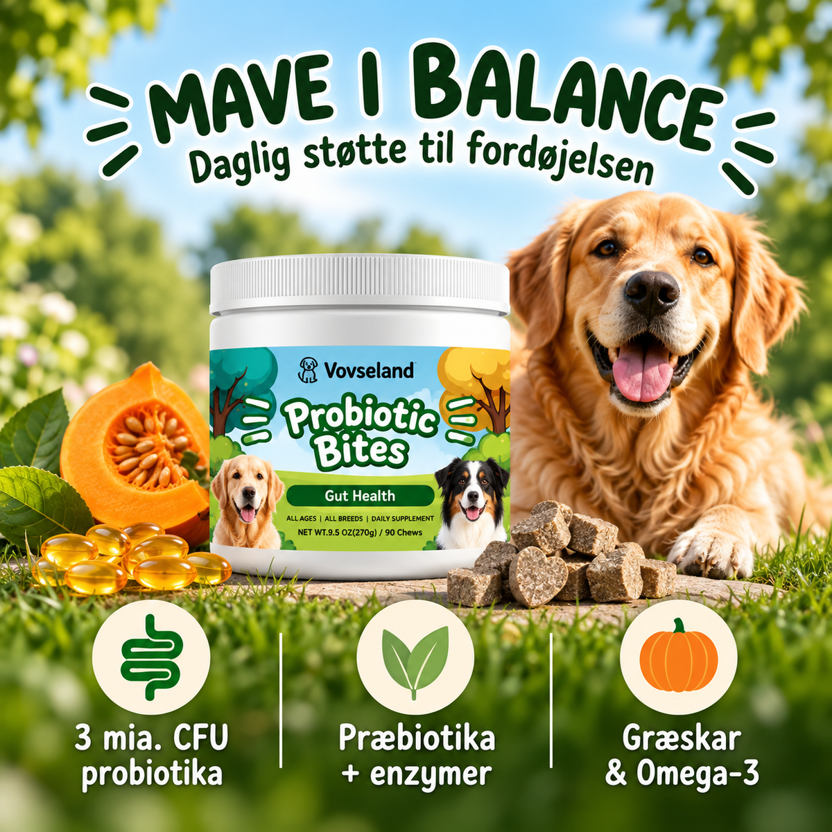 Vovseland - Tilskud - Probiotic Bites