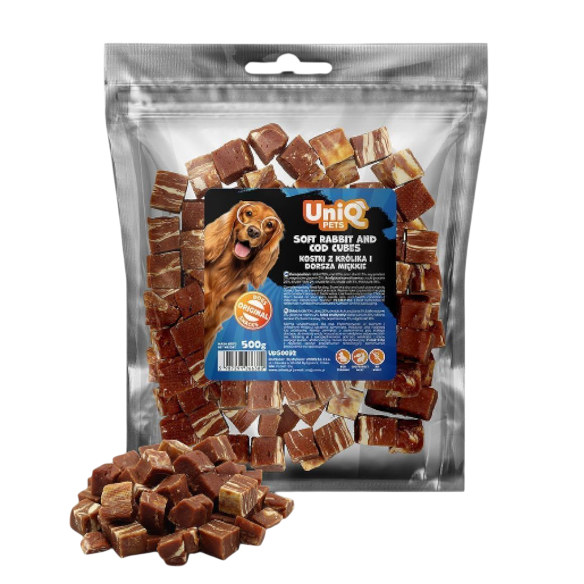 UniQ - Bløde Cubes m. Kanin & Torsk - 500g