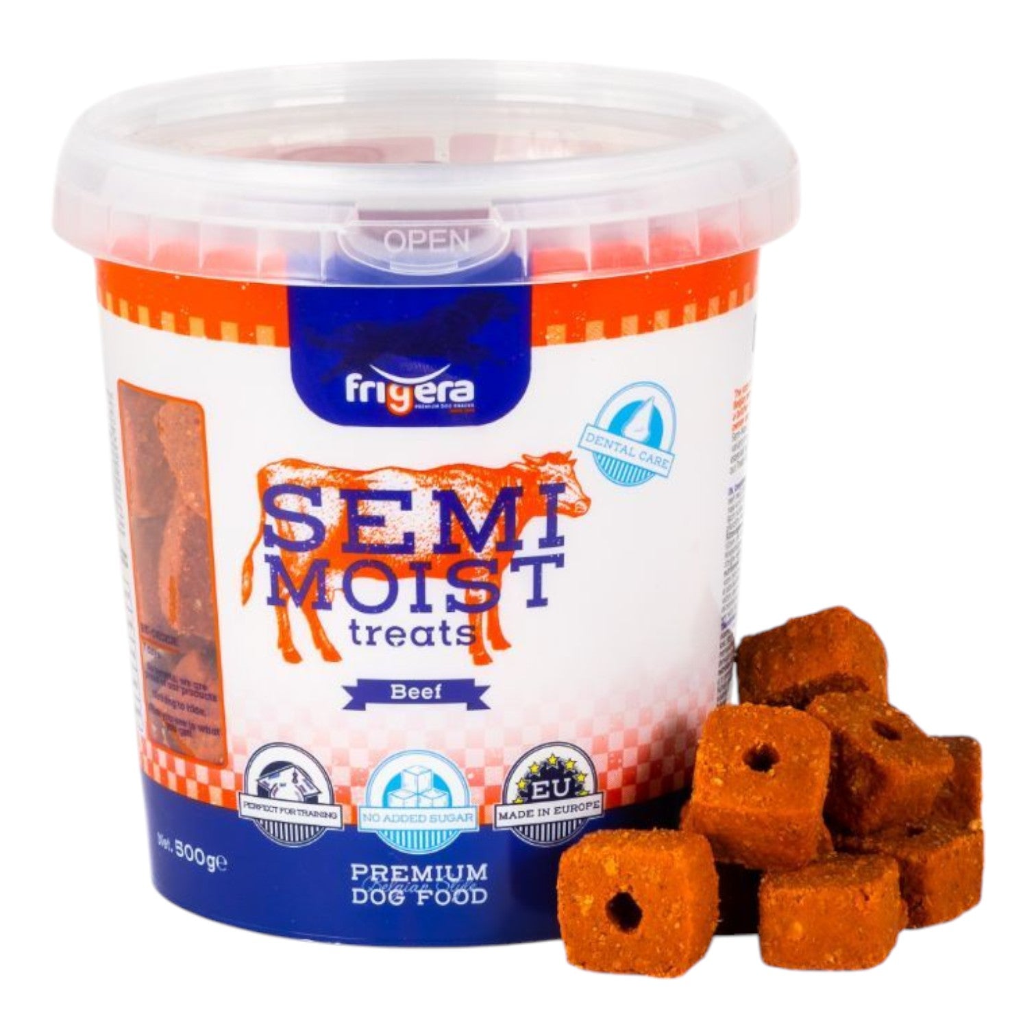 Frigera - Semi-moist Treats m. Okse - 500g