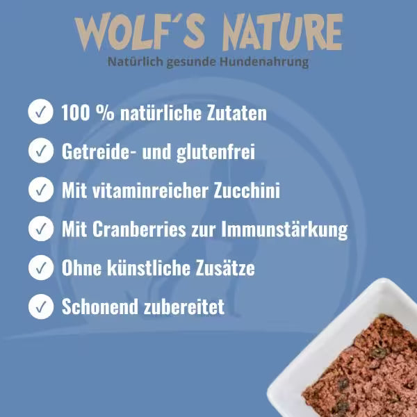 Wolf's Nature - And & Kylling m. squash & Tranebær - 400g