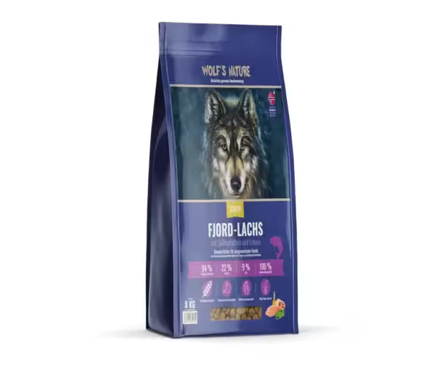 Wolf's Nature - Tørfoder - Fjord-Laks - 8kg. (Light/Senior)