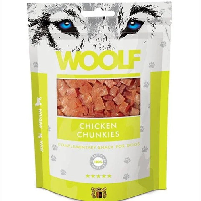 Woolf Naturlige godbidder - Chunkies Kylling 100g