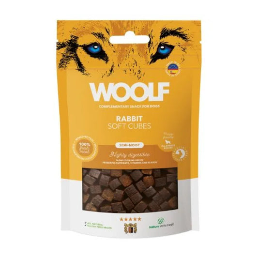 Woolf Naturlige godbidder Soft Cubes Kanin 100g