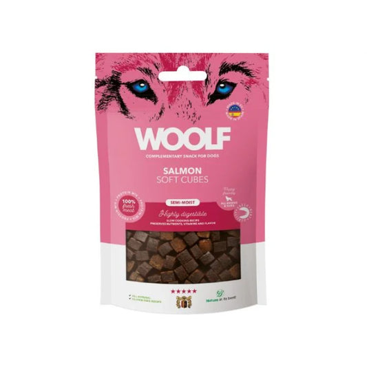 Woolf Naturlige godbidder Soft Cubes Laks 100g